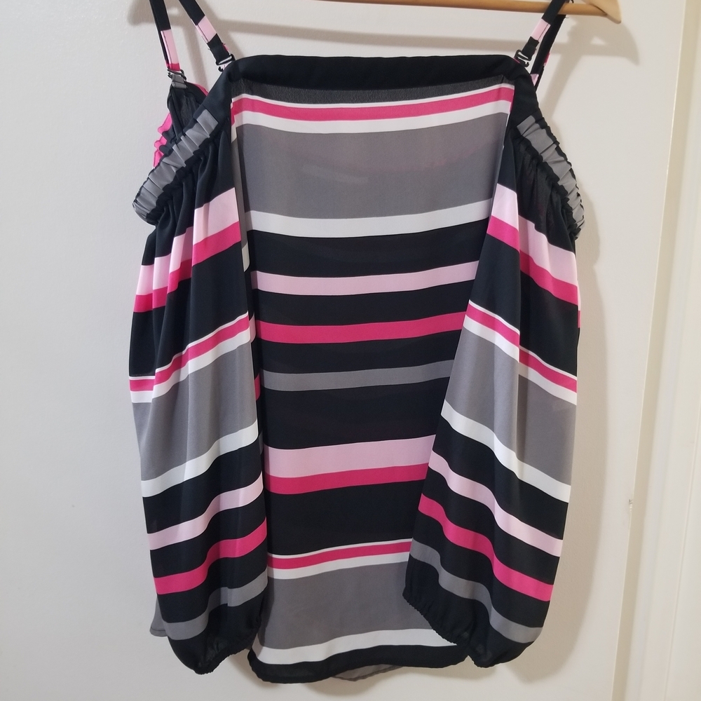 Ricki's Striped Off Shoulder Top Size 14